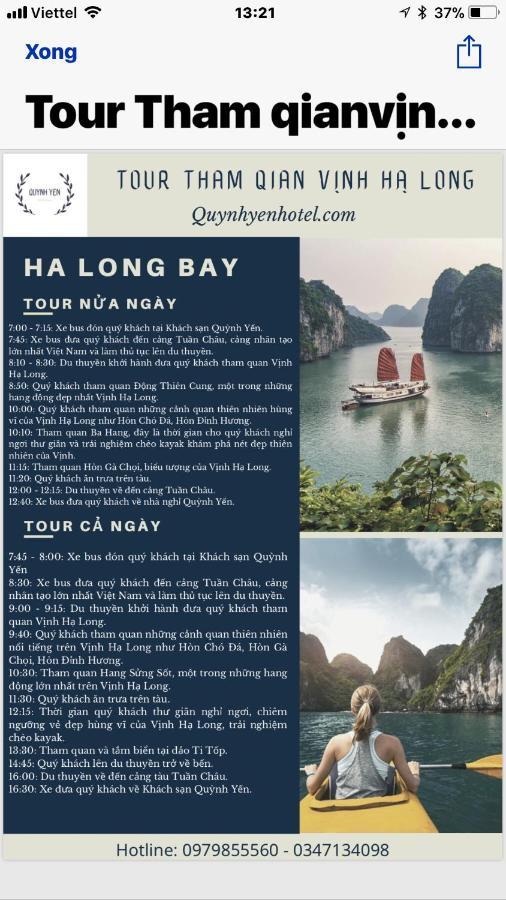 Quynh Yen Hotel Ha Long Eksteriør bilde